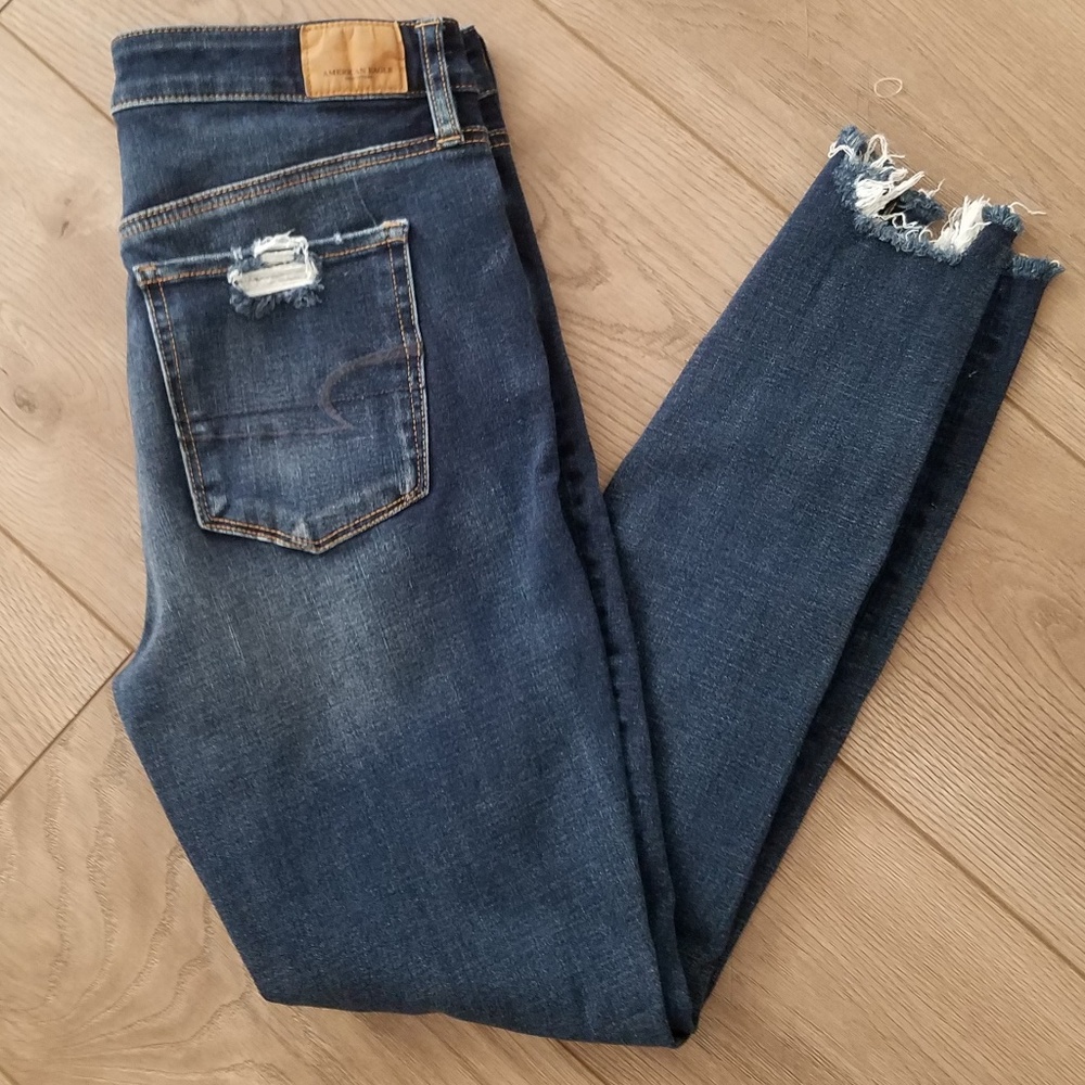 American eagle super high waisted jeans